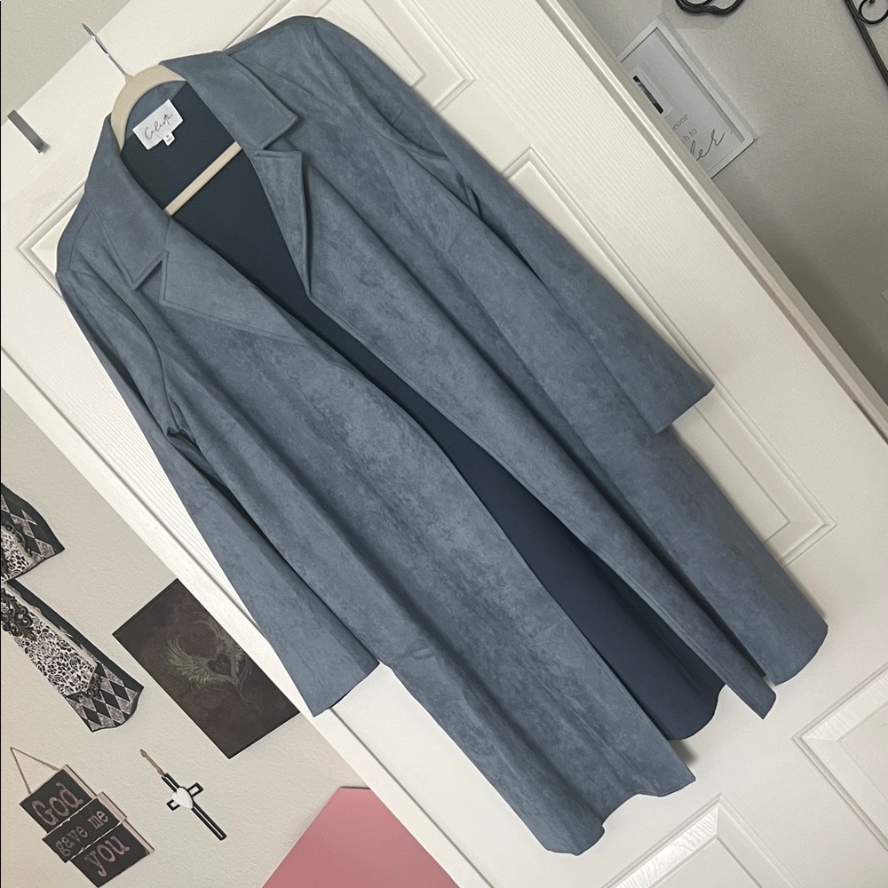 Calista Light Blue Trench Coat